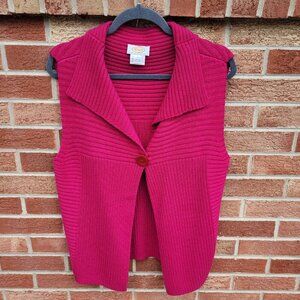 Vintage Talbots Merion Wool Sweater Women's Size Large Petites Pink 90's Y2K